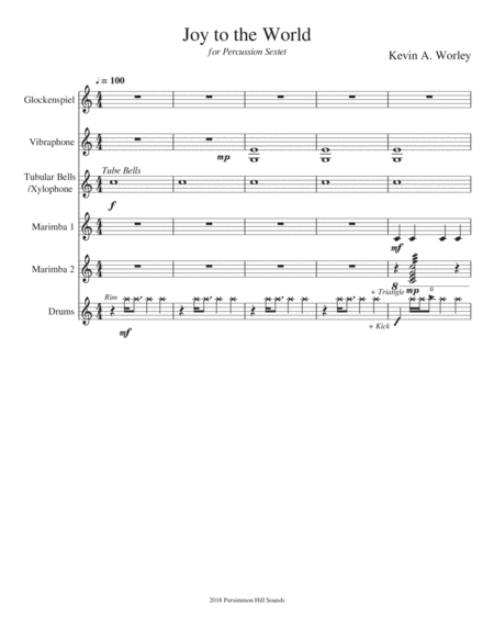 Joy To The World For Percussion Sextet Page 2