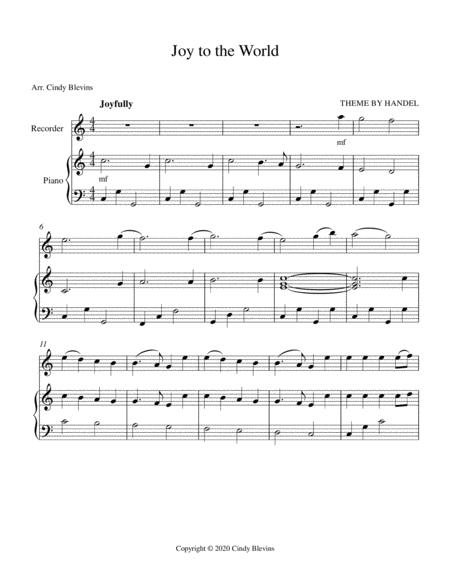 Joy To The World Piano And Recorder Page 2