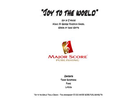 Joy To The World Tenor Saxophone Piano D Major Page 2