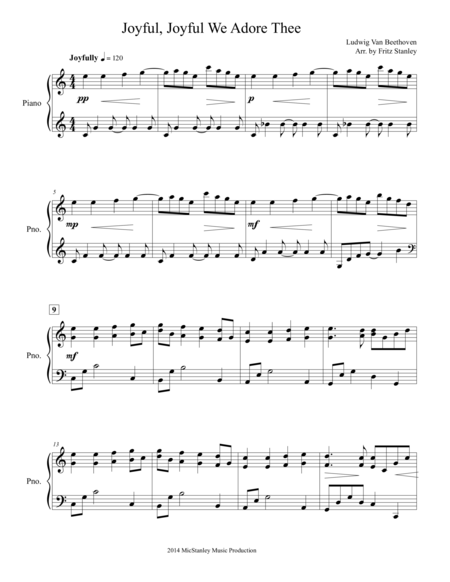 Joyful Joyful We Adore Thee Solo Piano Page 2