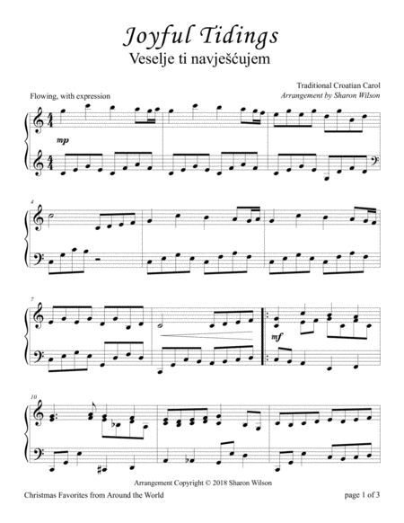 Joyful Tidings Veselje Ti Navje Ujem For Solo Piano Page 2