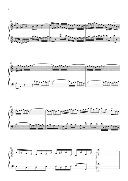 Js Bach 15 Two Part Inventions Bwv772 786 Clean Version Page 2