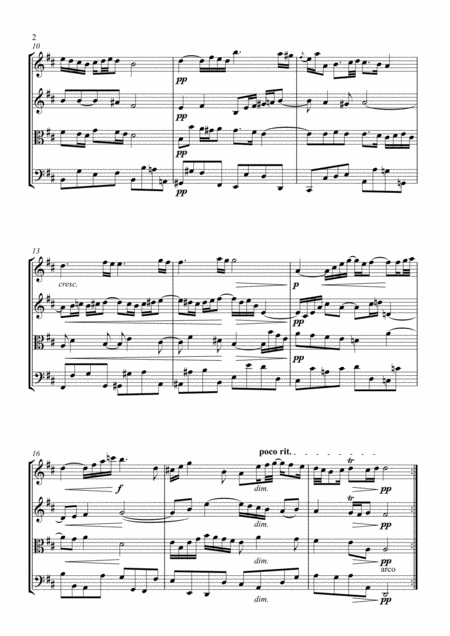 Js Bach Aria From Orchestral Suite No 3 In D Major Bwv 1068 String Quartet Page 2