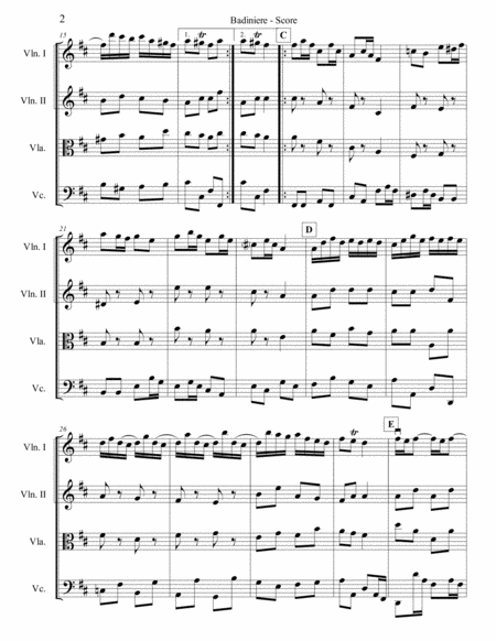 Js Bach Badiniere For String Quartet Page 2