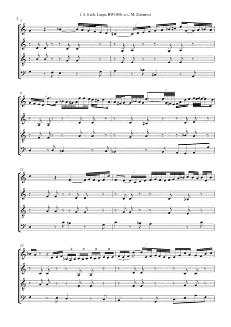 Js Bach Largo Bw 1056 Page 2