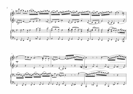 Js Bach Largo From Concerto In D Minor Bwv 1043 1 Piano 4 Hands Page 2