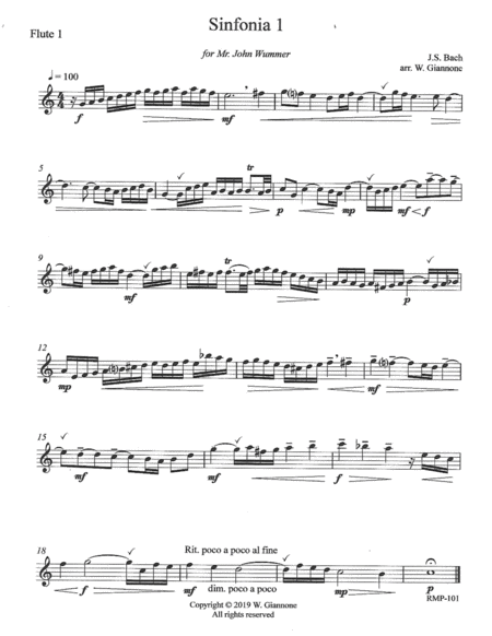 Js Bach Sinfonia 1 For 3 Flutes Page 2