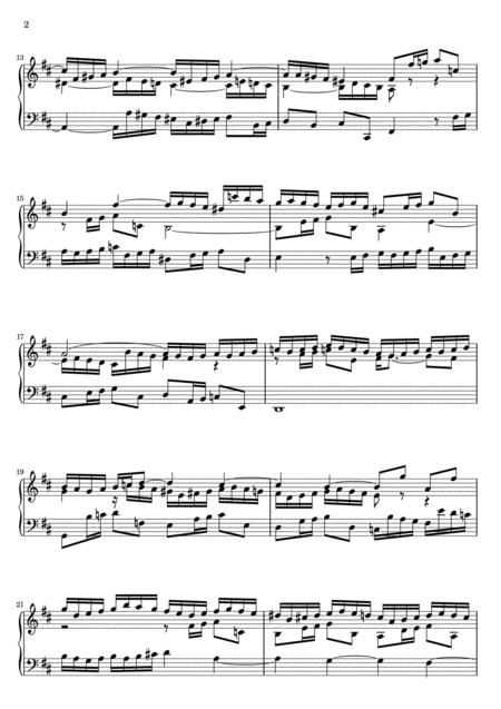 Js Bach Sinfonia 3 In D Major Bwv 789 Original Complete Version Page 2