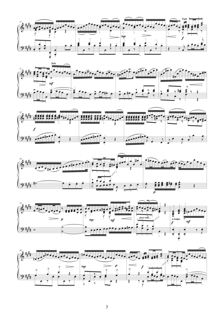 Js Bach Violin Concerto In E Major Bwv 1042 Piano Solo 1 Mov Allegro Page 2