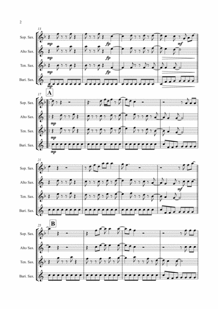 Jump By Van Halen Saxophone Quartet Satb Page 2