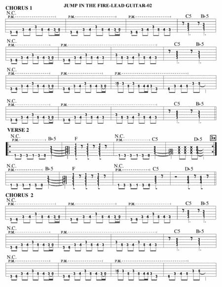 Jump In The Fire Guitar Tab Page 2