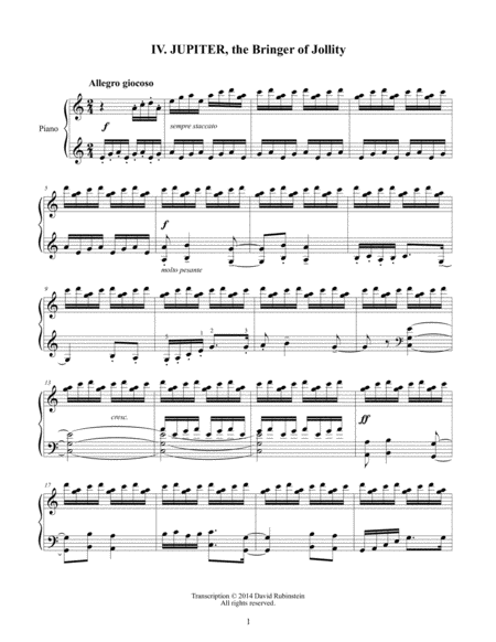 Jupiter Piano Transcription Page 2