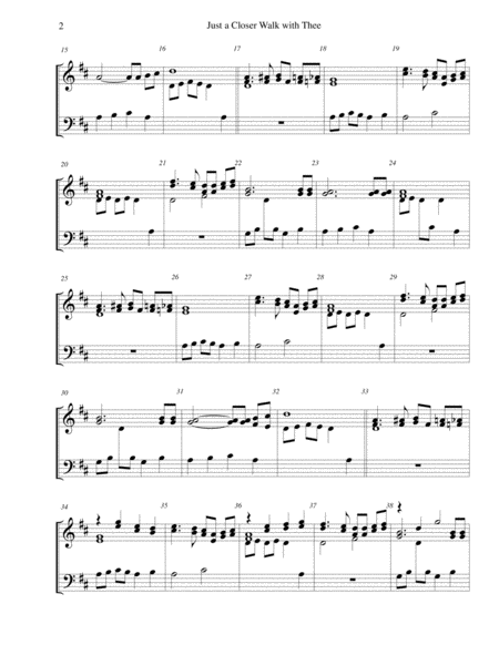 Just A Closer Walk With Thee For 2 Octave Handbell Choir Page 2