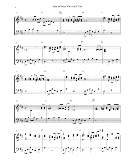 Just A Closer Walk With Thee For 3 Octave Handbell Choir Page 2