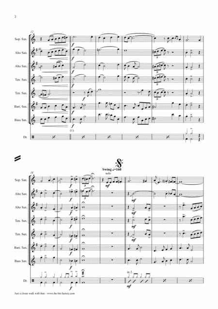 Just A Closer Walk With Thee New Orleans Funeral Saxophone Quintet Page 2