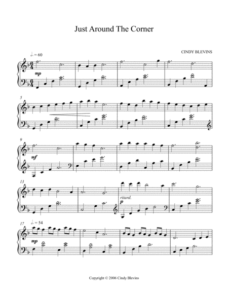 Just Around The Corner An Original Piano Solo From My Piano Book Windmills Page 2