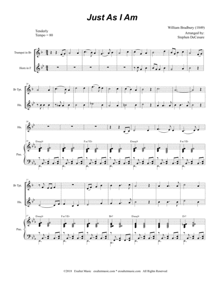 Just As I Am Duet For Bb Trumpet French Horn Page 2