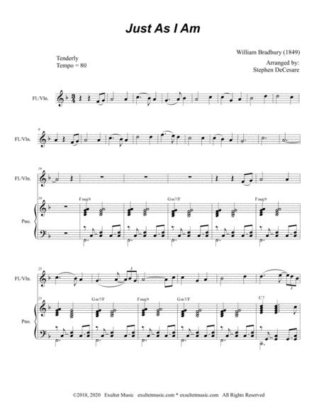 Just As I Am For Flute Or Violin Solo And Piano Page 2