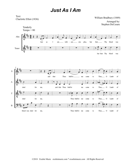 Just As I Am For Satb Page 2