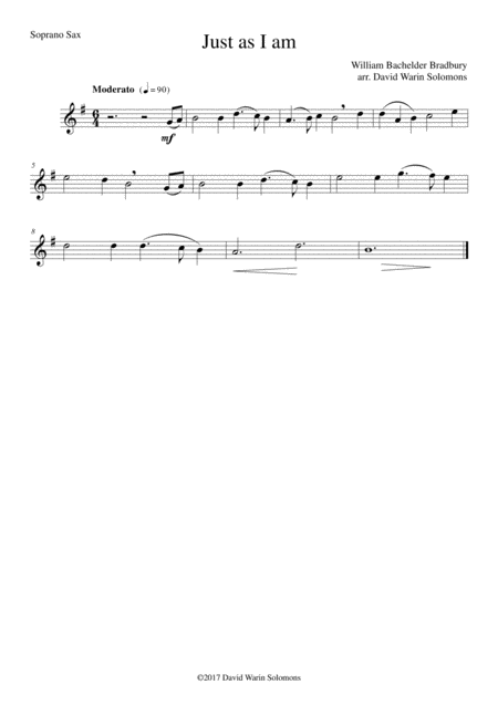 Just As I Am For Saxophone Quartet Page 2