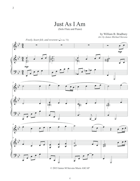 Just As I Am Piano Flute Page 2