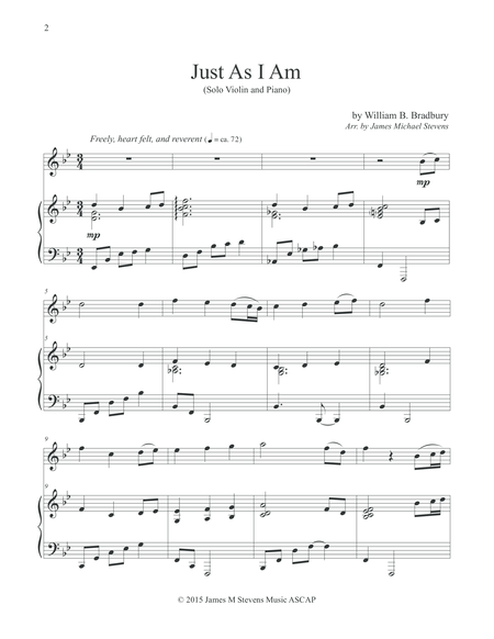 Just As I Am Piano Violin Page 2