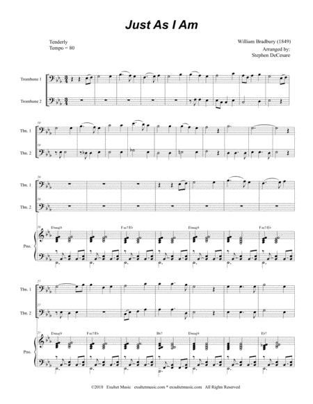 Just As I Am Trombone Duet Page 2