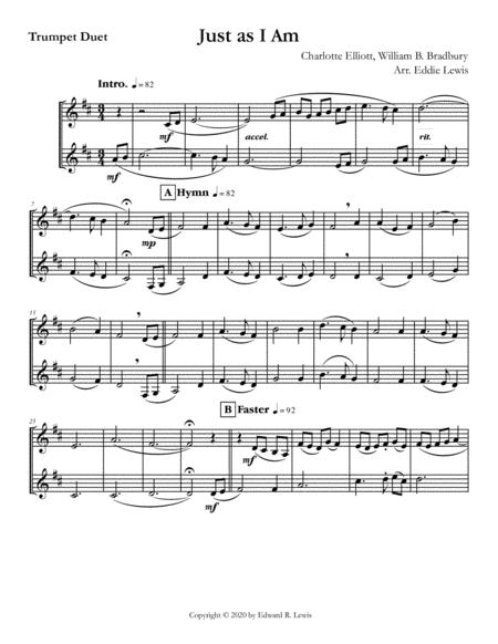 Just As I Am Trumpet Hymn Duet Page 2