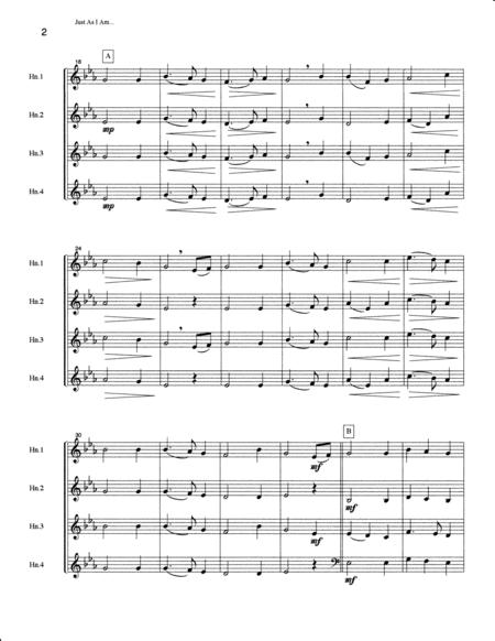 Just As I Am Without A Plea For French Horn Quartet Page 2
