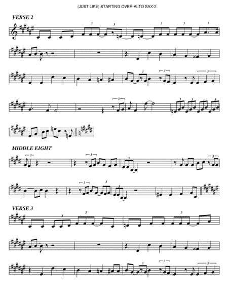 Just Like Starting Over Alto Sax Page 2