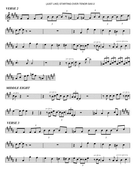 Just Like Starting Over Tenor Sax Page 2