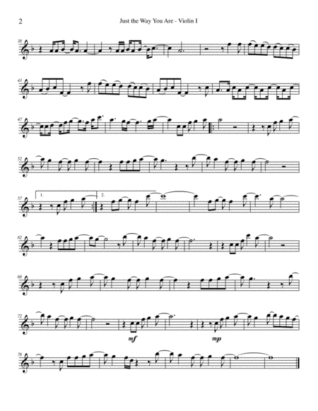 Just The Way You Are Bruno Mars String Quartet Page 2