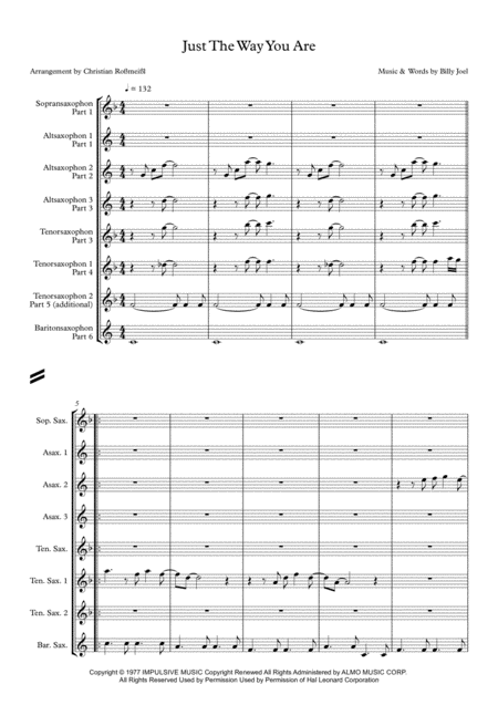 Just The Way You Are For Saxophonquintett Page 2