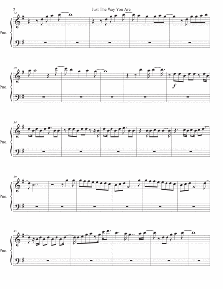 Just The Way You Are Piano Page 2