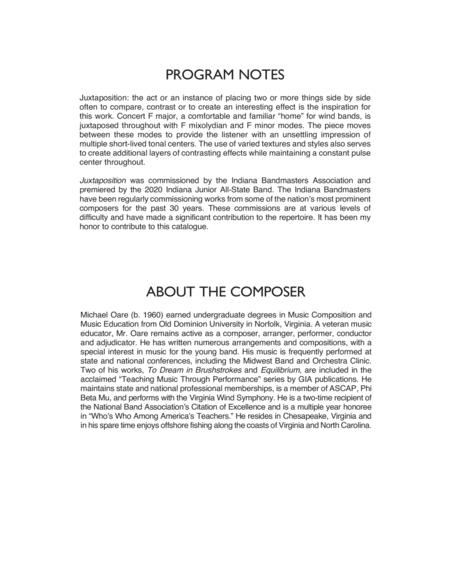 Juxtaposition Conductor Score Full Score Page 2