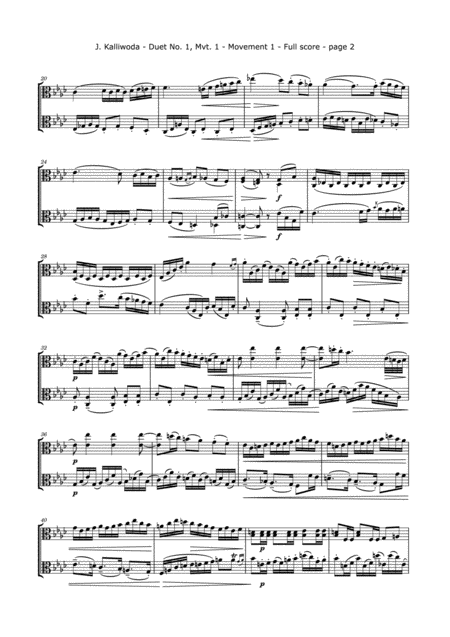 Kalliwoda J Duet No 1 Mvt 1 Op 70 For Two Violas Page 2