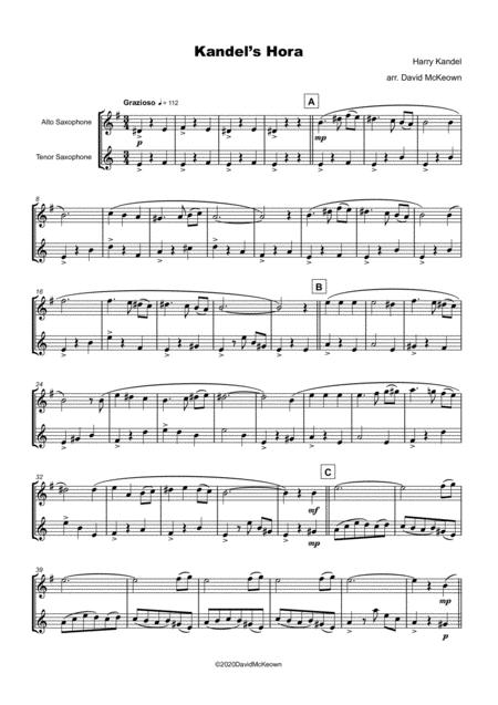 Kandel Hora Klezmer Tune For Alto And Tenor Saxophone Duet Page 2