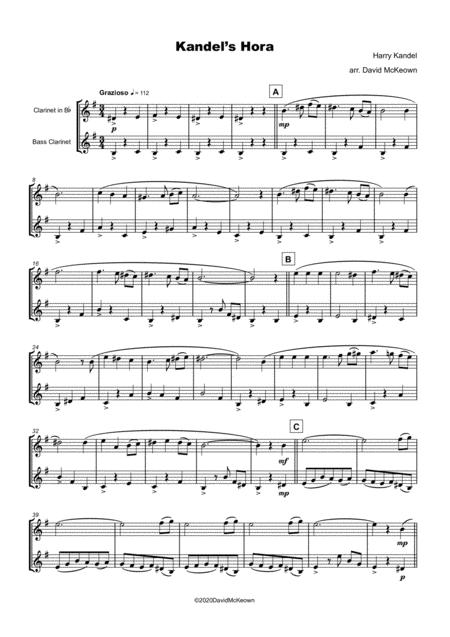 Kandel Hora Klezmer Tune For Clarinet And Bass Clarinet Duet Page 2