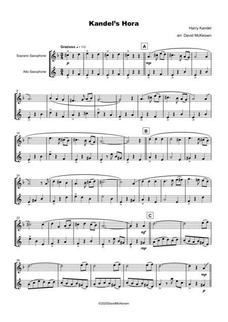 Kandel Hora Klezmer Tune For Soprano And Alto Saxophone Duet Page 2