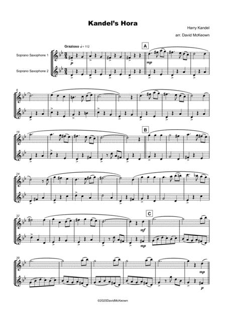 Kandel Hora Klezmer Tune For Soprano Saxophone Duet Page 2