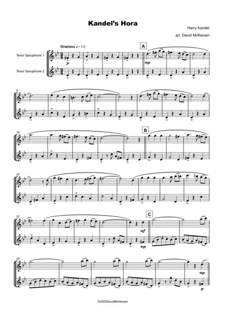 Kandel Hora Klezmer Tune For Tenor Saxophone Duet Page 2