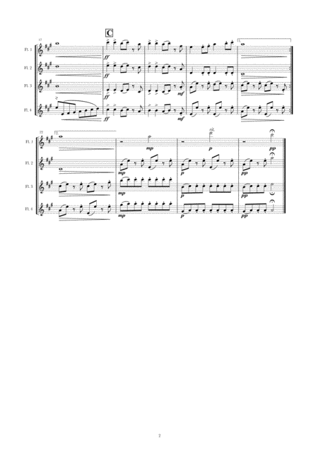 Kasakazan Do Bambazon Arranged For Flute Quartet Page 2