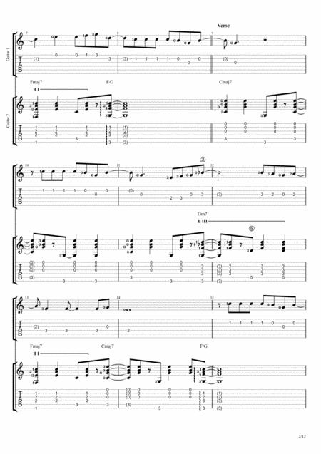 Kasmaran Duet Guitar Tablature Page 2