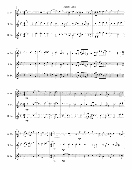 Kemps Dance Since Robin Hood For Saxophone Trio Page 2