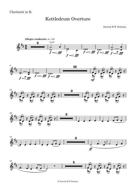 Kettledrum Overture Opus 2 Clarinet Page 2