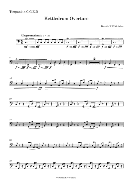 Kettledrum Overture Opus 2 Timpani Page 2