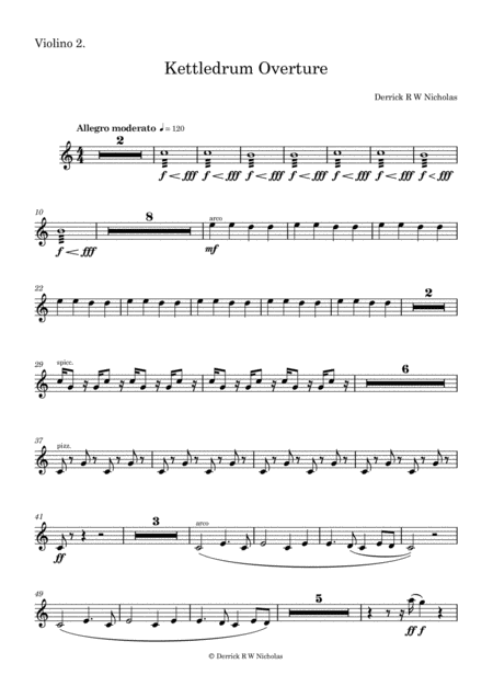 Kettledrum Overture Opus 2 Violin Ii Page 2