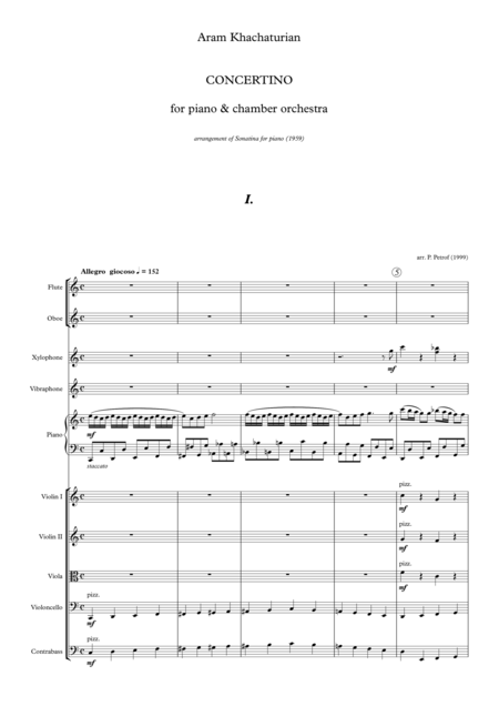 Khachaturian Concertino For Piano And Chamber Orchestra Page 2