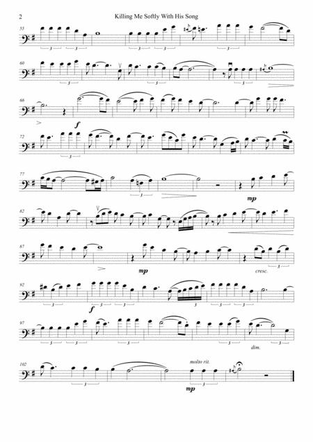 Killing Me Softly With His Song 3 Cello Arrangement Page 2