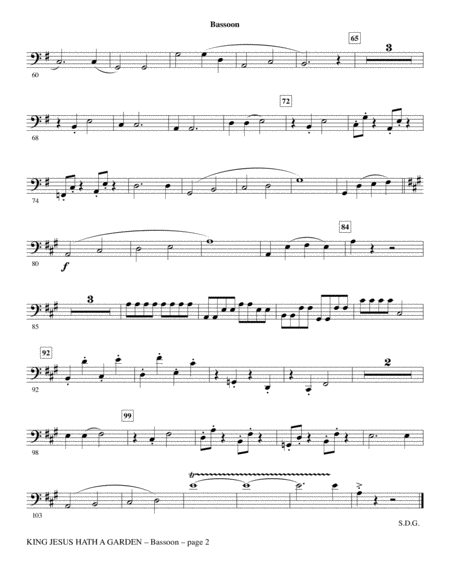 King Jesus Hath A Garden Arr John Leavitt Bassoon Page 2